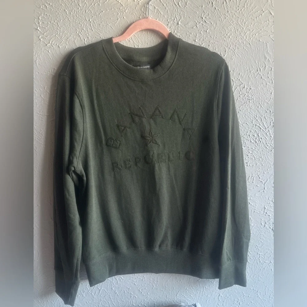 Banana Republic Men's Olive Crewneck Sweater
